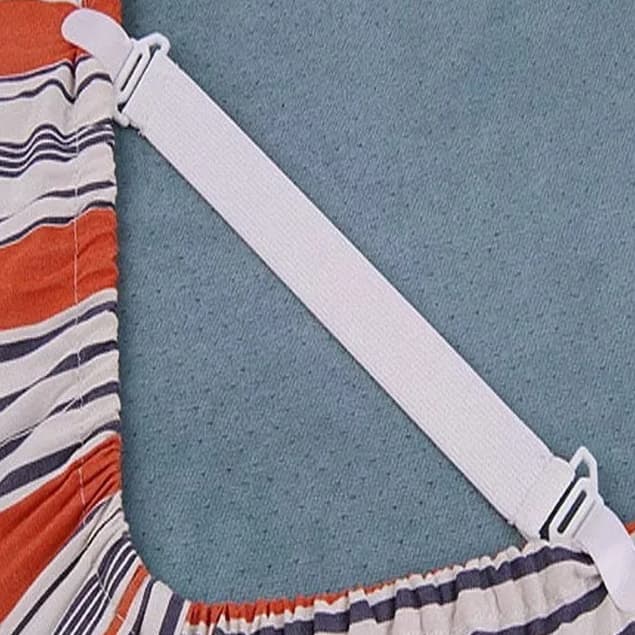 Conjunto 4 Prendedores Prendedor Para Lençol  2,5X22,5CM  Colchão Cama Presilha Elástica