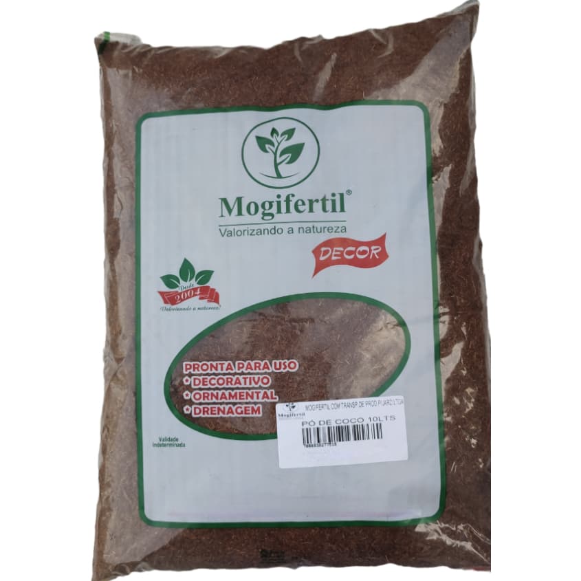 10 Litros Pó de Coco Natural Mogifertil