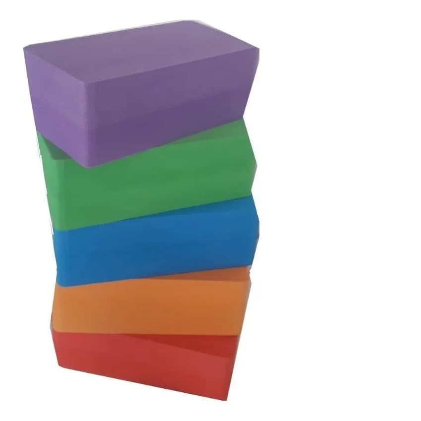 KIT 2 Bloco de Yoga/Pilates/fisioterapia Equilíbrio Treino Funcional Tijolinho