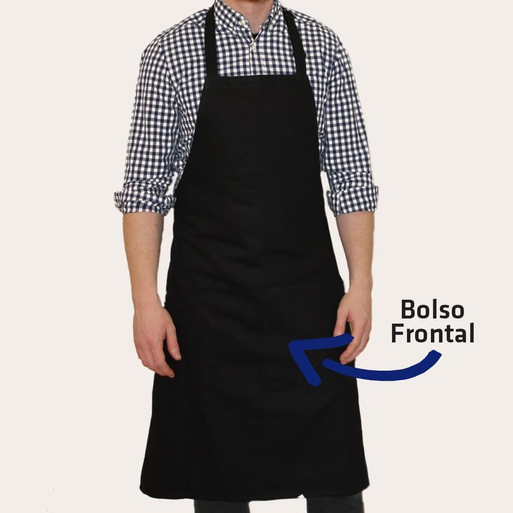 Avental Oxford Com Bolso Frontal Reforçado Varias Cores