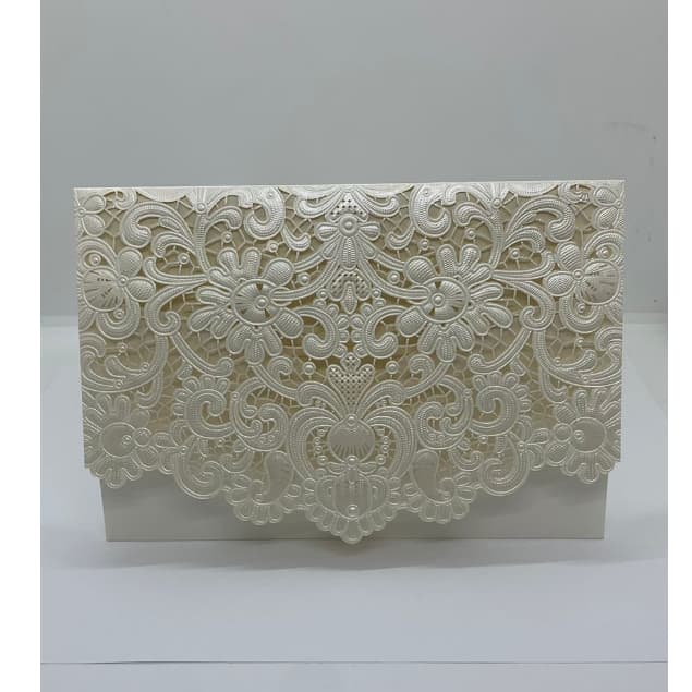 Kit 10 Envelopes Rendados ( 1 Aba ) Convites Perolado Envelope