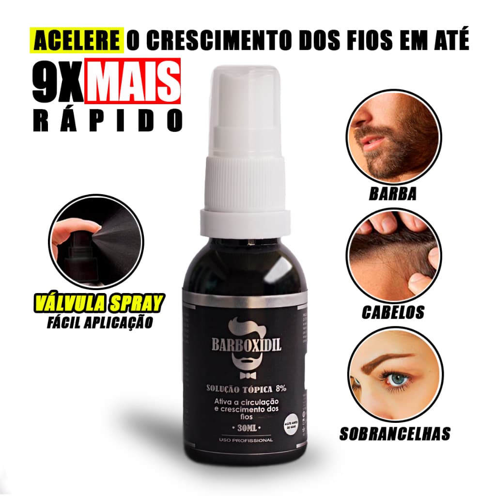 Serum de Crescimento Barba Cabelo e Sobrancelha