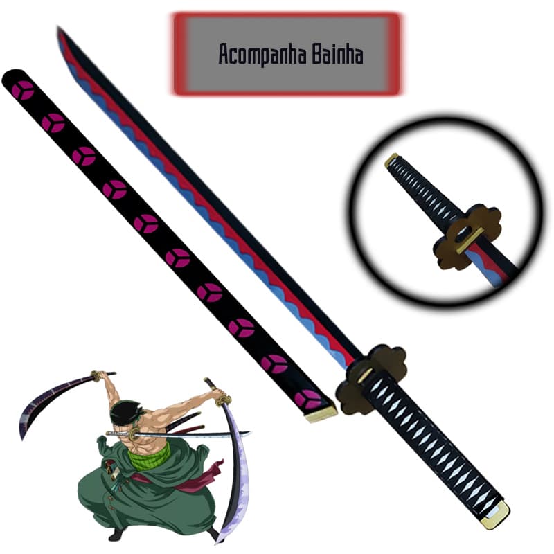 Espada / Katana Shusui Zoro One Piece Decoração Cosplay Treinamento