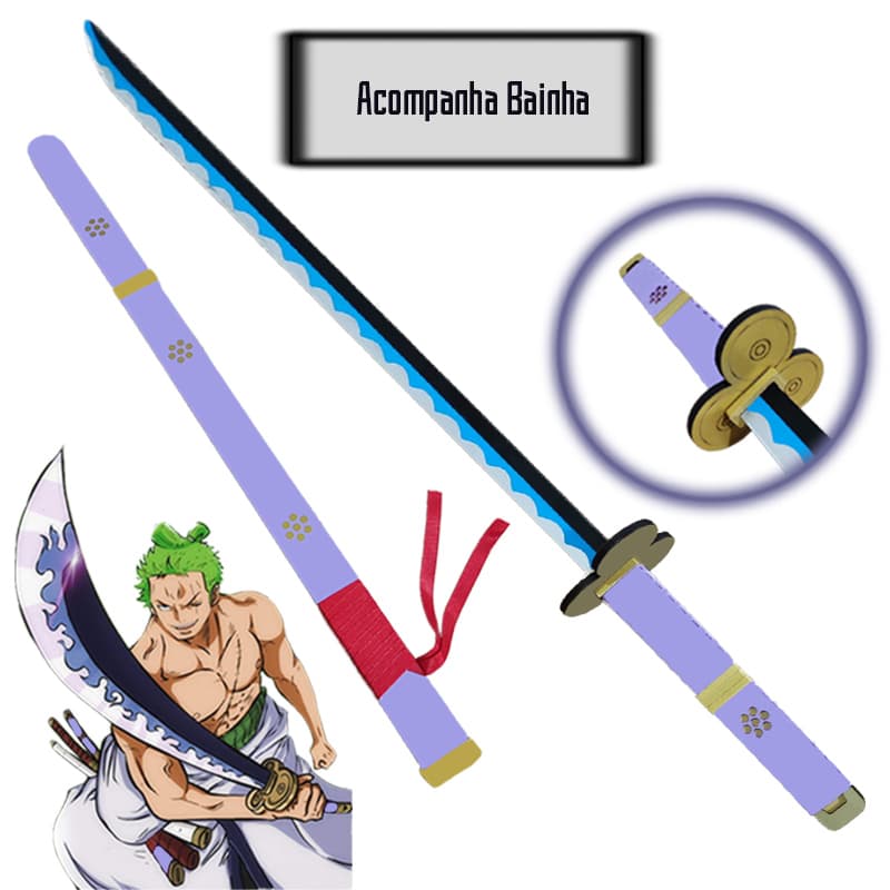 Espada / Katana Enma Zoro One Piece Decoração Cosplay treino