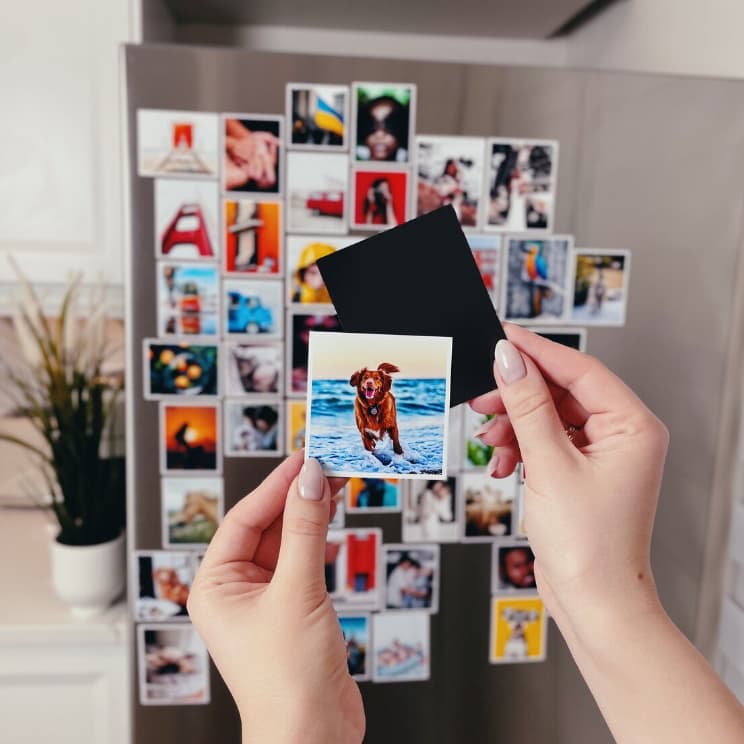 Foto Imã 5x5 cm Papel Fotográfico Profissional Eternize momentos com Fotos