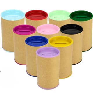 10 Unidades Cofrinho papelão 6x9,5cm para personalizar cofrinhos para festas e lembrancinhas.