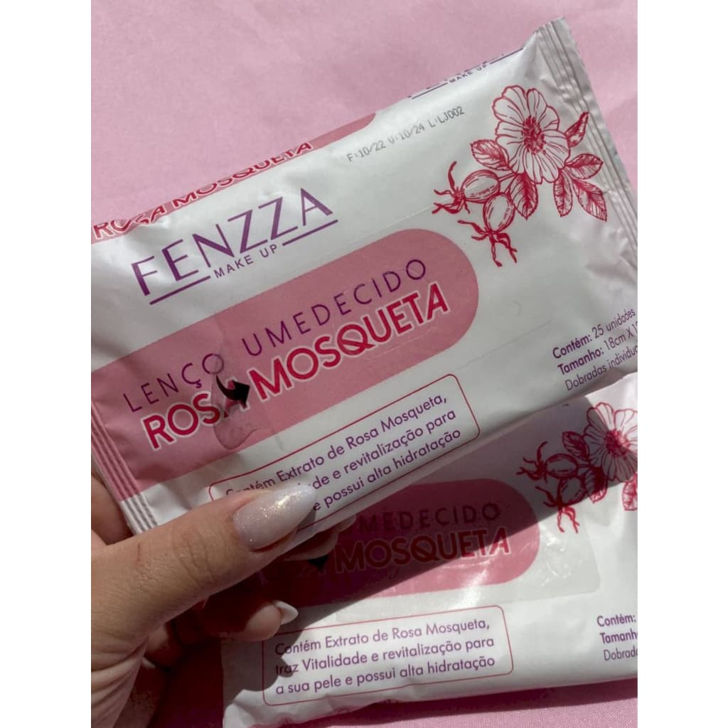 Lenço Demaquilante Rosa Mosqueta Fenzza
