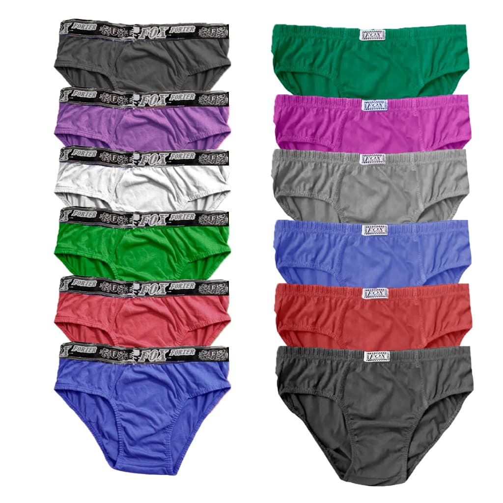 Kit 6 Cueca Slip Masculina 100% Algodão Tradicional