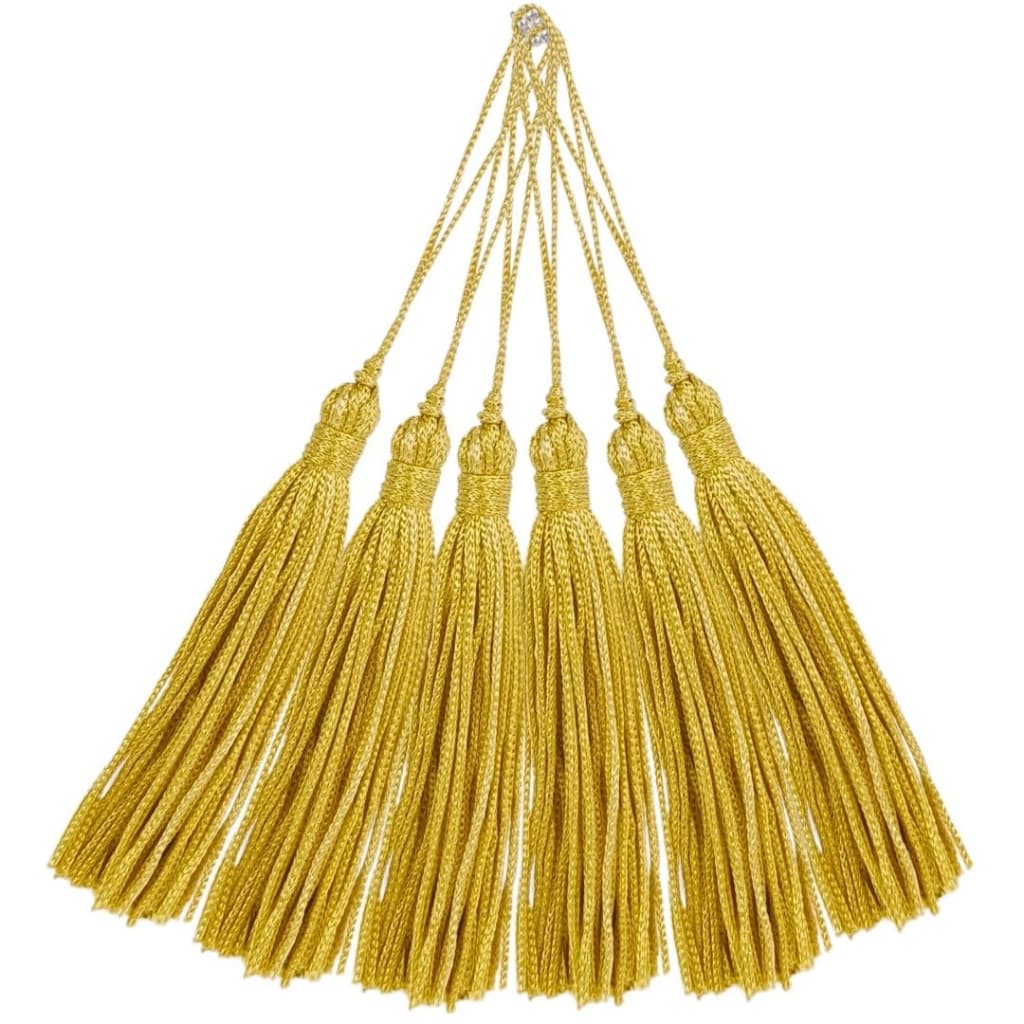 Pingente De Seda Tassel - Franja - Dourado - Com 20 Unidades - BRX