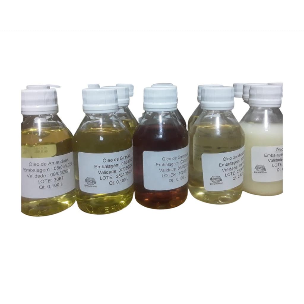 Óleo Semente De Uva, Amêndoas, Babosa, Rosa Mosqueta, Macadâmia, Calêndula, Ojon, Argan, Jojoba, Rícino 100 ml