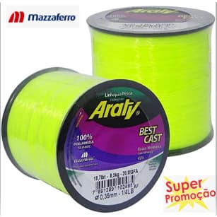 Linha De Pesca Araty Best Cast Amarelo Fluorescente