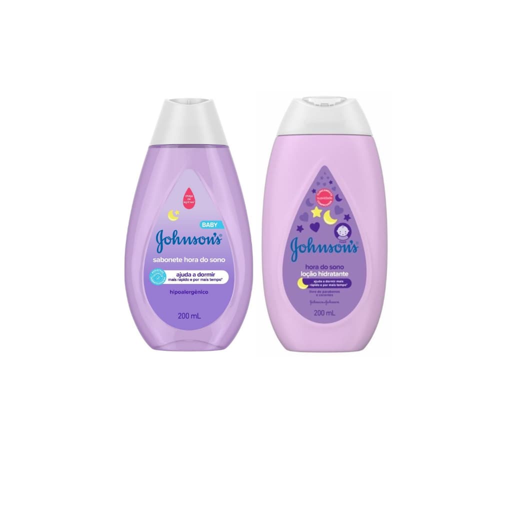 Kit Hora do Sono Johnsons (sabonete líquido + loção hidratante) - 02 Itens