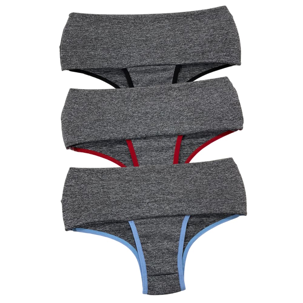 Kit 3 Calcinhas Cós Alto Lateral Larga Microfibra Forro Algodão - Paloma