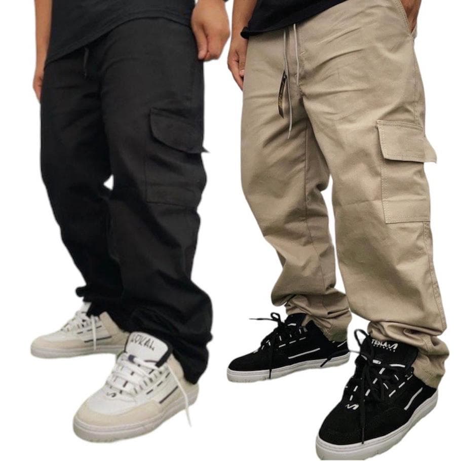 FENIXJEANS - KIT 2 CALÇA CARGO MASCULINO SKATE COM BOLSO LATERAL - LANÇAMENTO