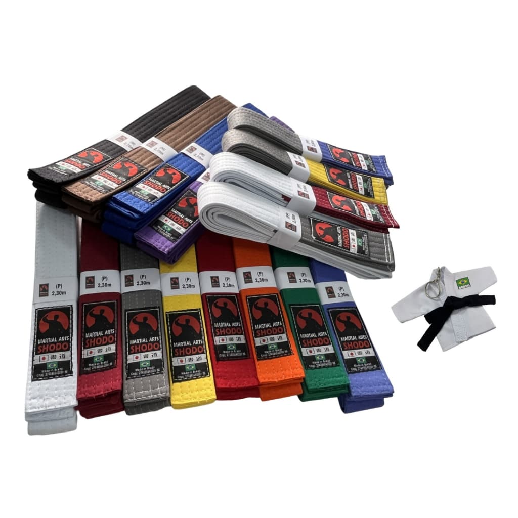 Faixa Karate/Judo/Aikido/Krav Maga Shodo Linha Standart + Chaveiro