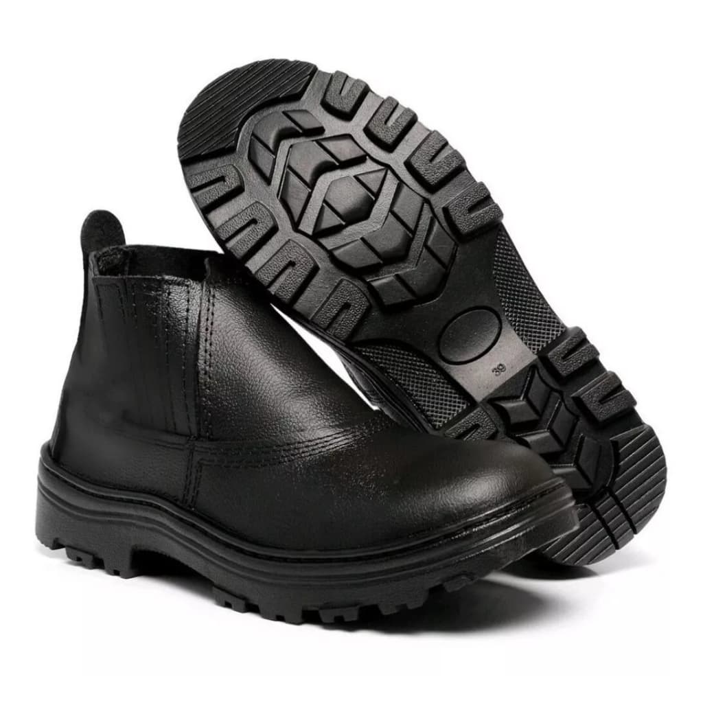 Botina De Segurança Elastico Em Couro Com Biqueira E CA Promoção