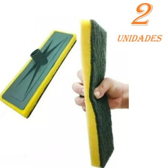kit 2 Lava Piso Vidro Azulejo Porcelanato  Limpeza Pesada Passa Cera C/e S/Borracha Rodo 30CM S/CABO/ENVIO IMEDIATO