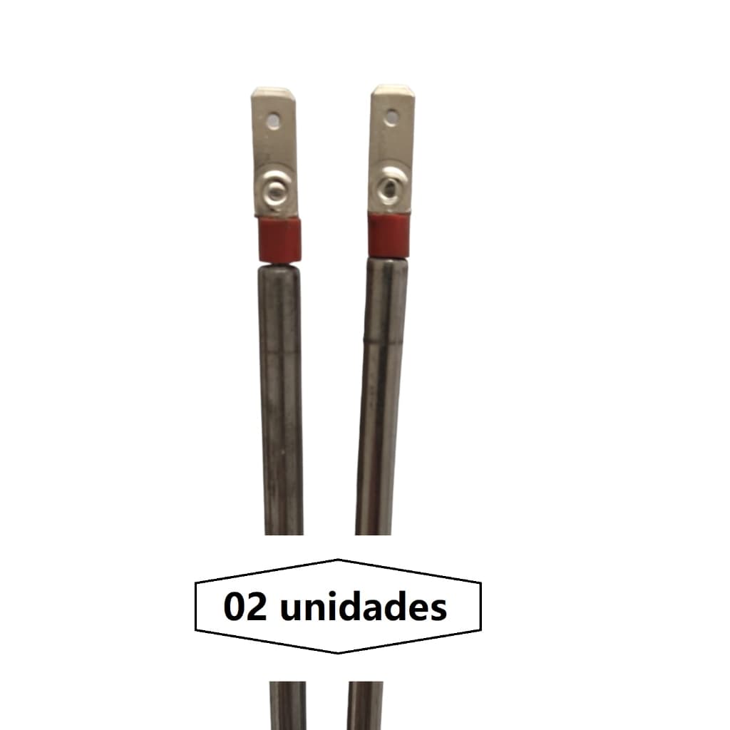 02 unidades da Resistência Reta 40cm Estufa Forno Elétrico 200w 127v ou 220v