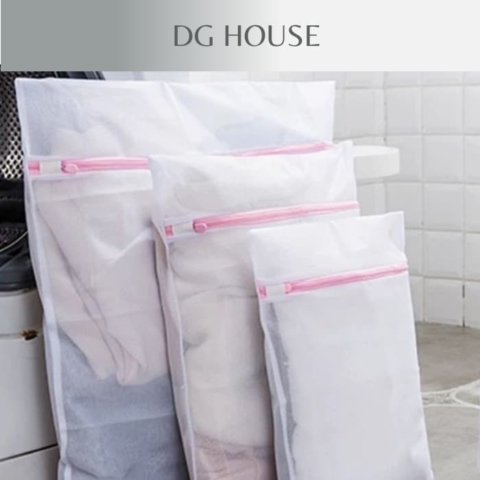 Kit com 3 Sacos para lavar roupas (P, M, G) Protetor De Lingerie Roupa Íntima Tecido Papa Bolinha