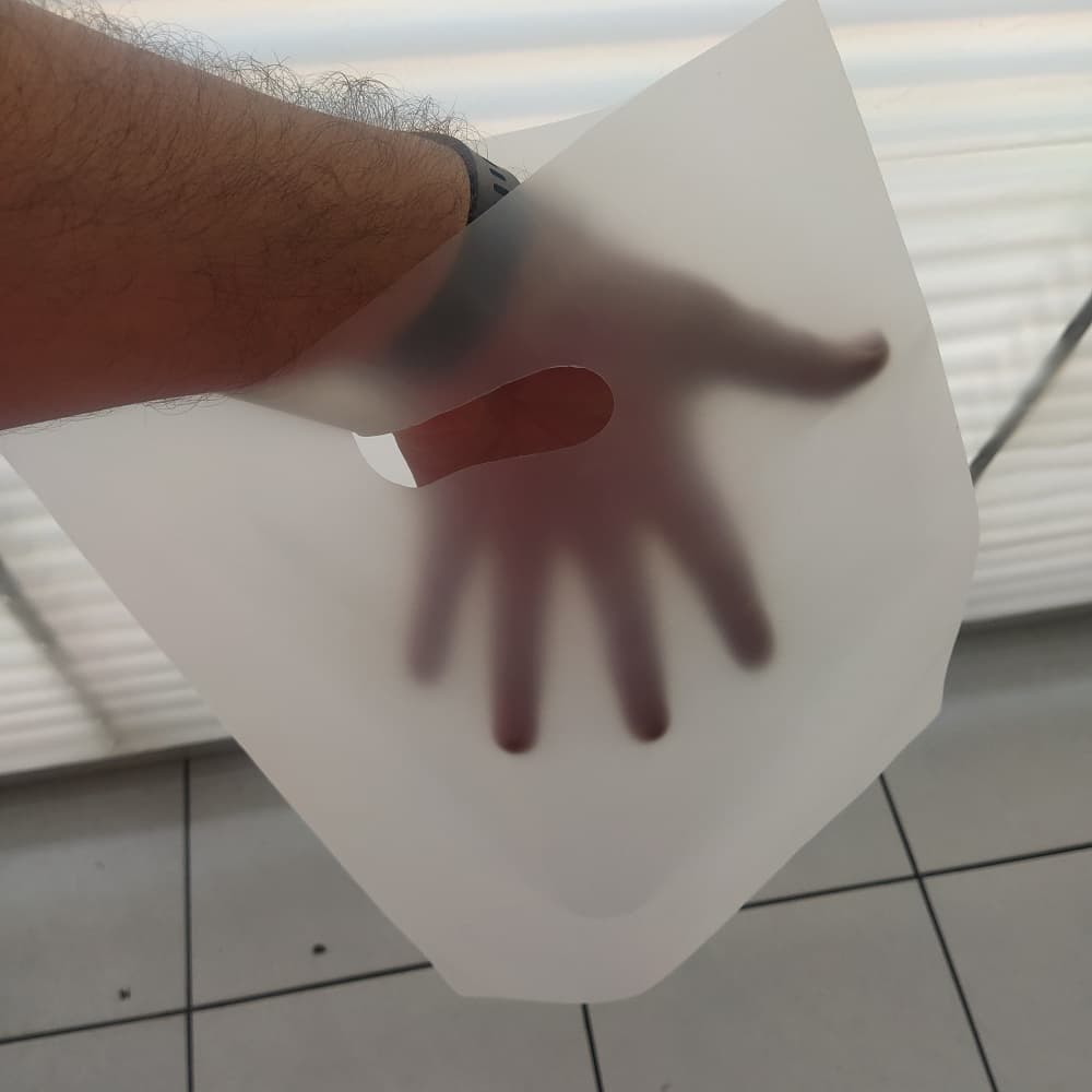 1 kg Sacola Plástica Boca de palhaço / Vazada - Transparente Fosca  Material Virgem