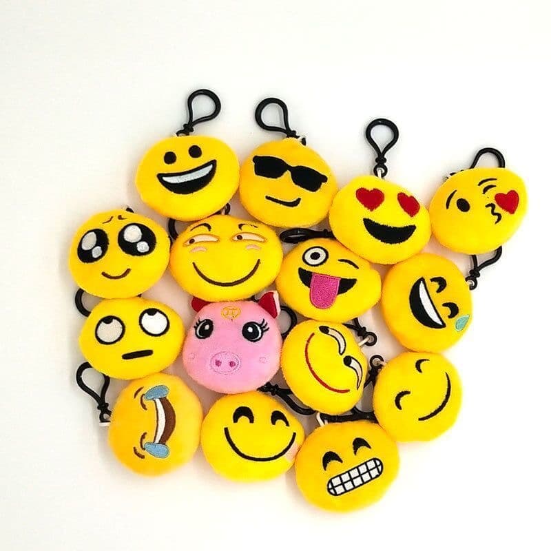 Kit 12 Chaveiro emoji pelúcia ,unidade,casa,carro,chave,mochila,chaveiro personalizado