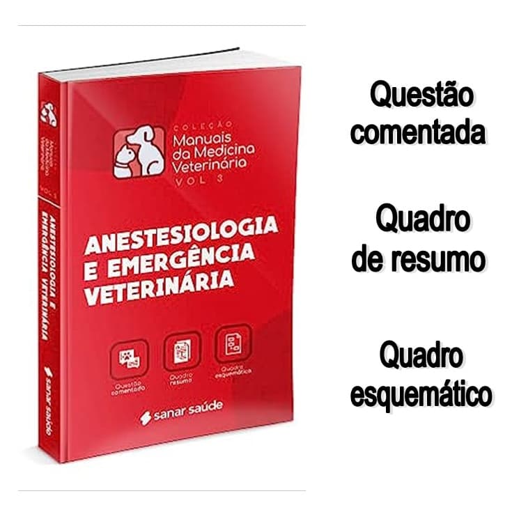 Sanar Livro Anestesiologia e Emergência  Veterinária Manual Volume 3