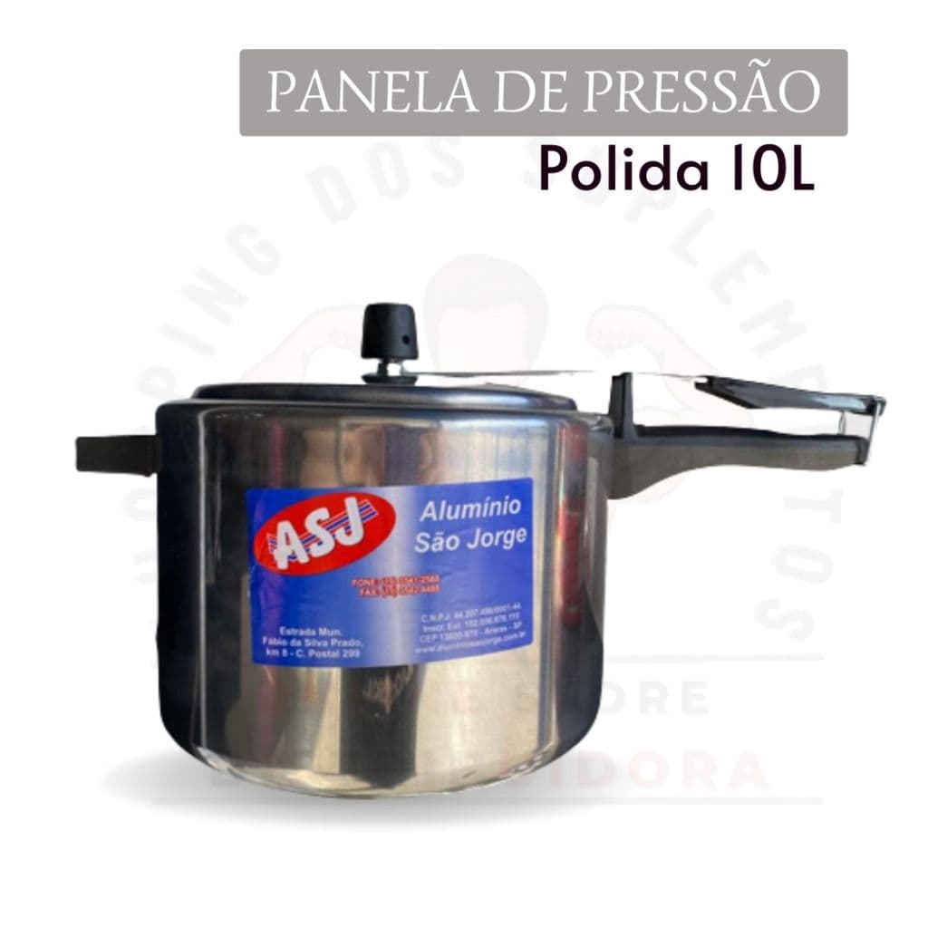 PANELA DE PRESSÃO POLIDA 10 LITROS / GARANTIA DE 3 MESES / APROVADA PELO INMETRO