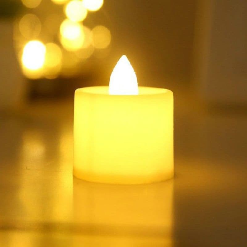 3 Peças Luminária Vela De Led Cilíndrica Chama Realista Decorativa