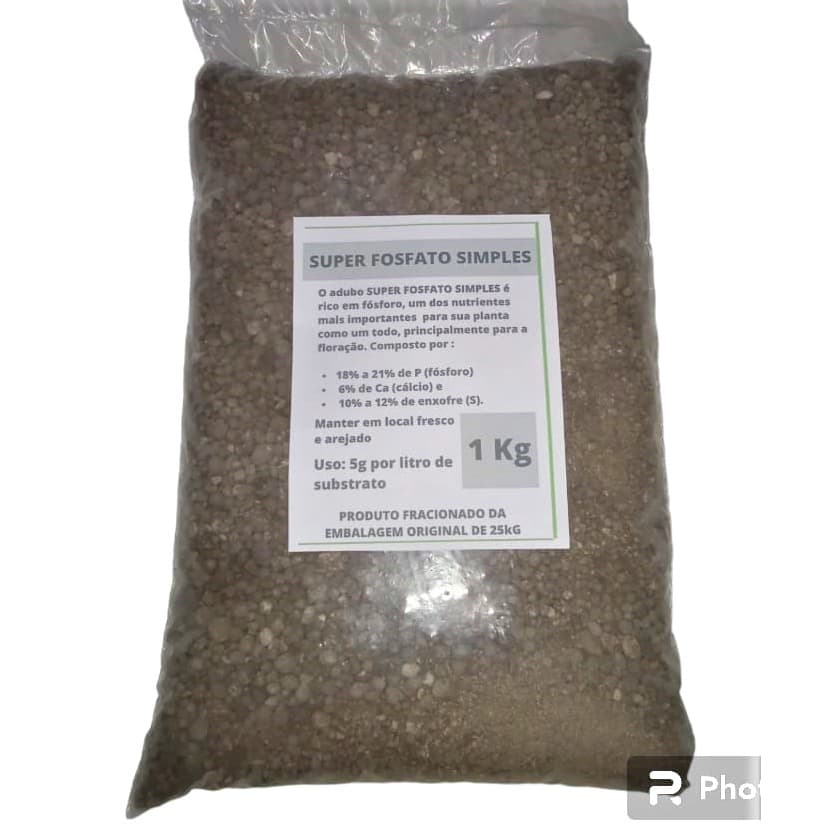 1Kg SUPERFOSFATO SIMPLES - Adubo Para Floração de Rosa do Deserto