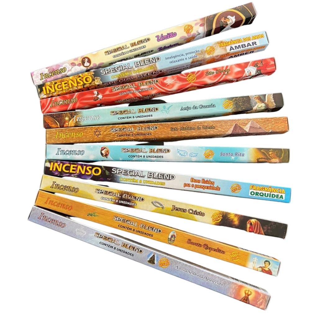 Incenso Linha Católica Completa com 80 Varetas e 10 aromas diferentes