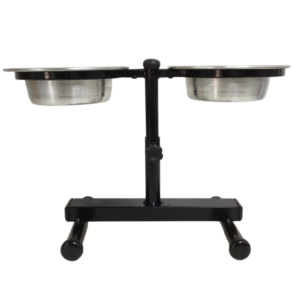 Comedouro Duplo Elevado Pote Vasilha Ração e Água Ajustável Cachorro Pequeno 300ML