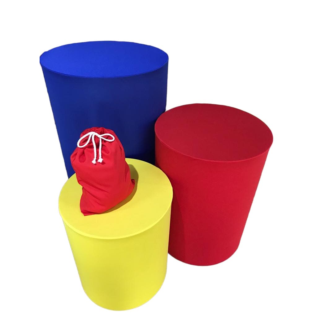 Trio de Capas para Cilindro DECORAÇÃO de Festa, Personalizado Diversas Cores PROMOÇÃO