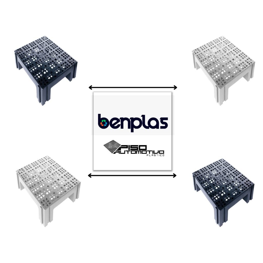 Piso Estrado Pallet Modular Diversas Cores 50cm X 60cm - Benplas