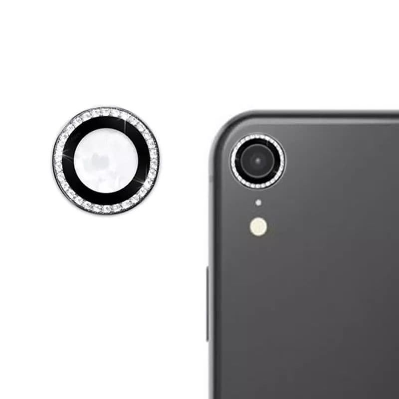 Película de câmera Strass Com Brilho para Iphone XR protetor de lente Modelo Diamante