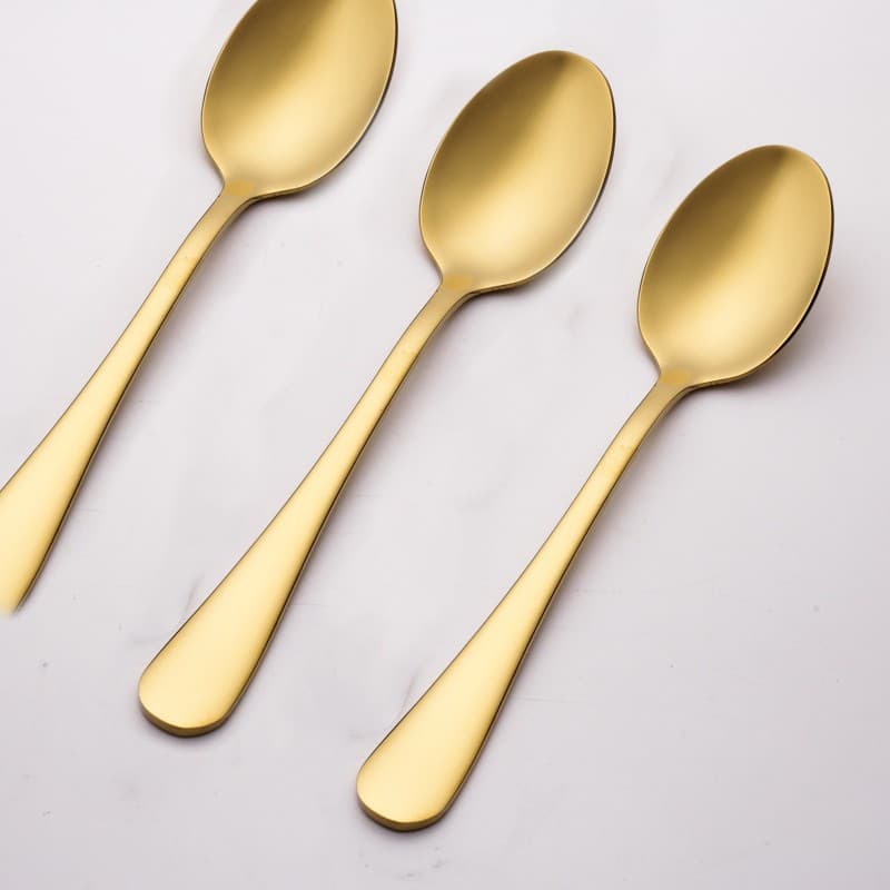 Kit 6 Colher De Aço Inoxidável Mesa De Jantar Uso Do Partido Ouro Luxuoso