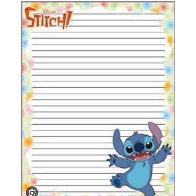 bloco de 80 folhas pautadas, folhas com linhas tamanho A4 personalizado, papel de carta stitch, folha de fichario