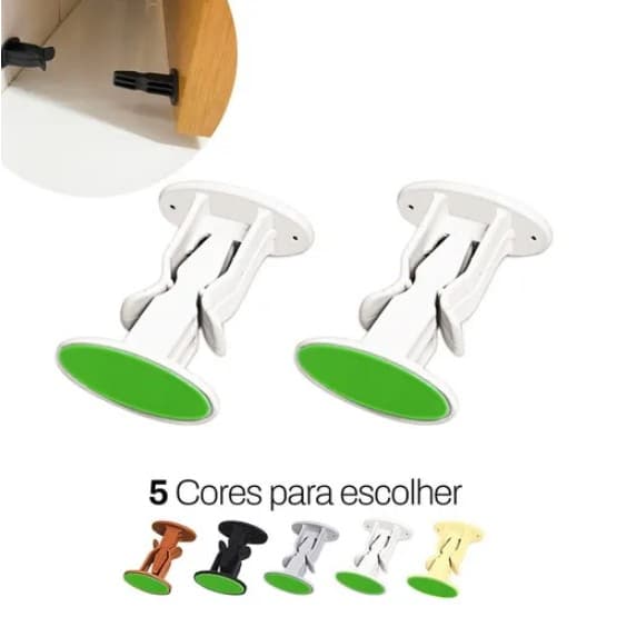 Trava para Porta Adesivo 2 ou 5 Unidades Prendedor Prático Promoção