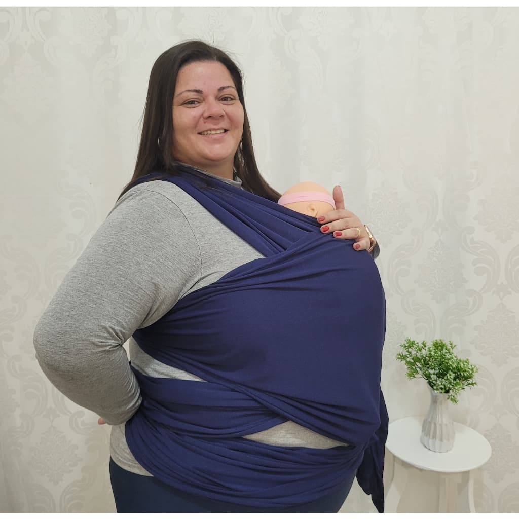 Wrap Sling Plus Para Mamães e Papais Canguru Malha 7 Metros GG