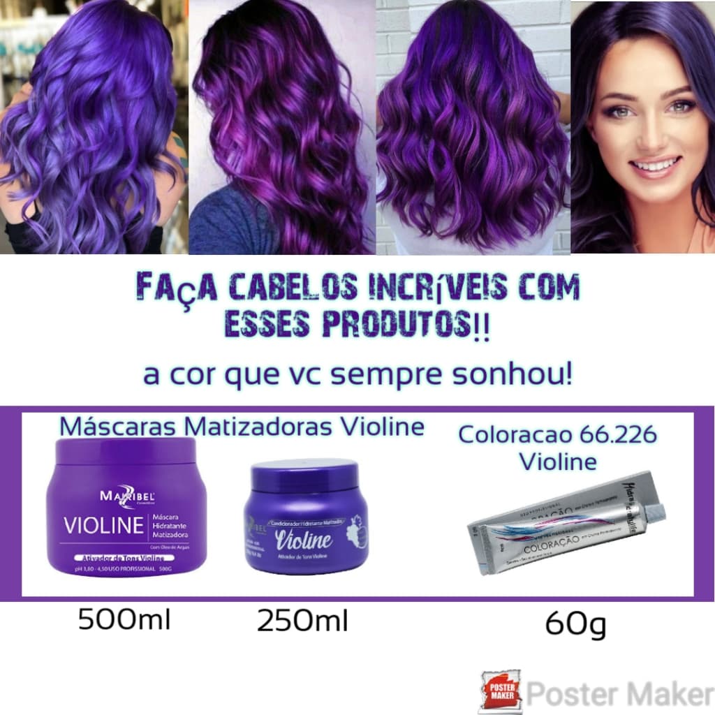 Mairibel Condicionador Máscara Matizadora Violine 500mL/250mL
