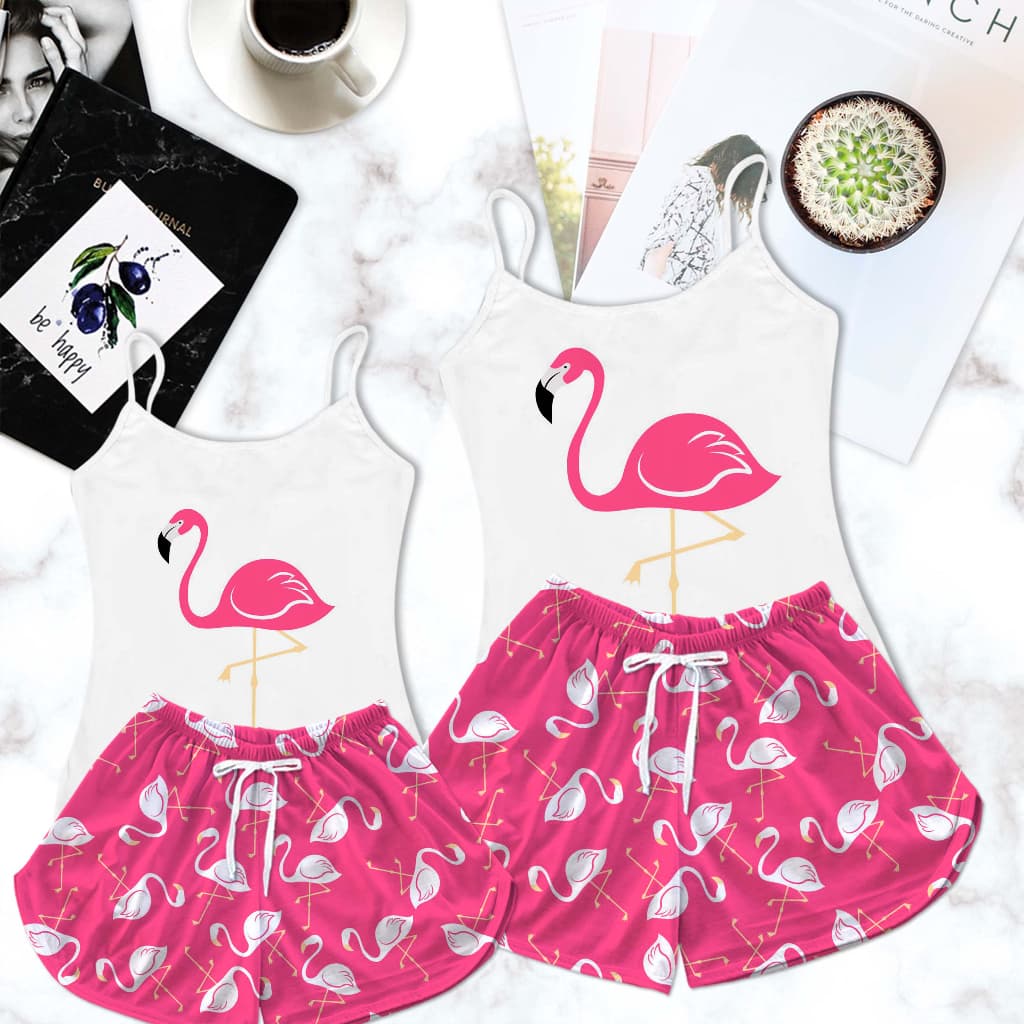 Pijama Feminino Tal Mãe Tal Filha Estampa Flamingo