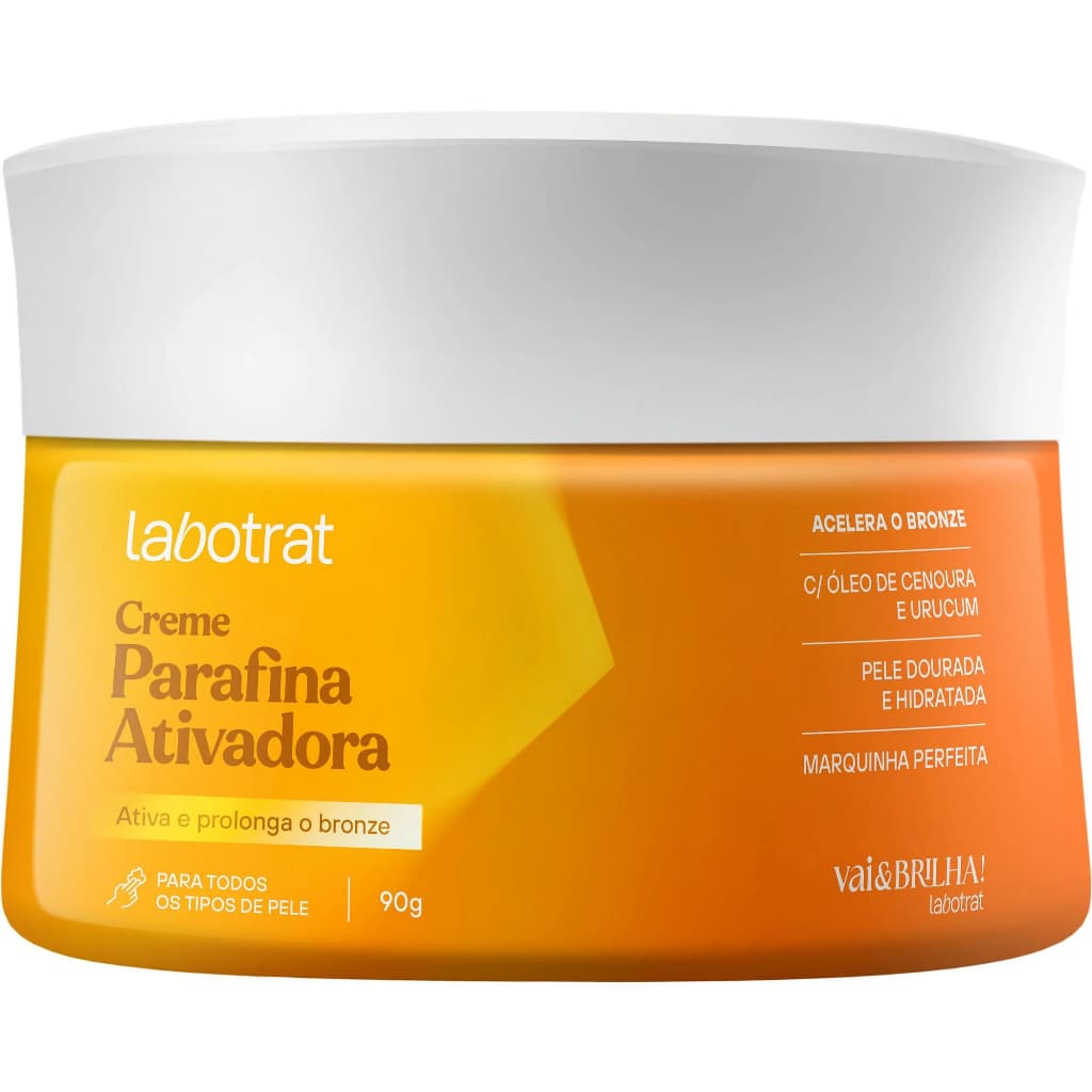 Creme Parafina Ativadora Bronze Labotrat C/ Óleo de Cenoura e Urucum 90g