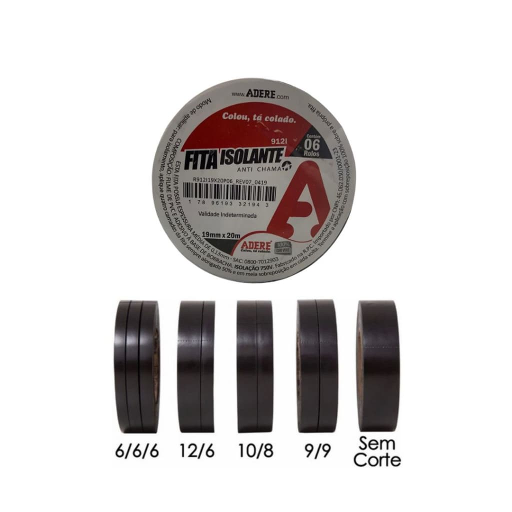 Fitas ADERE 20m inteiras ou cortadas Bronzeamento