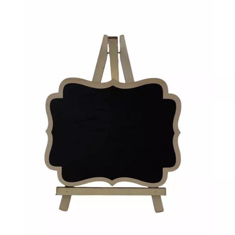 Porta Recado Lousa De Madeira Cavalete