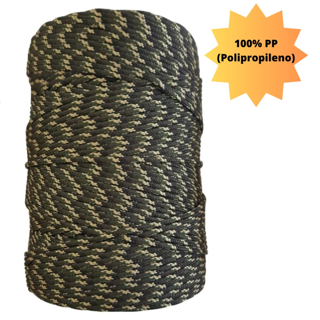 Corda Trançada 3,0mm Camuflada (seda) - Rolo Com 207 Metros GKL Store