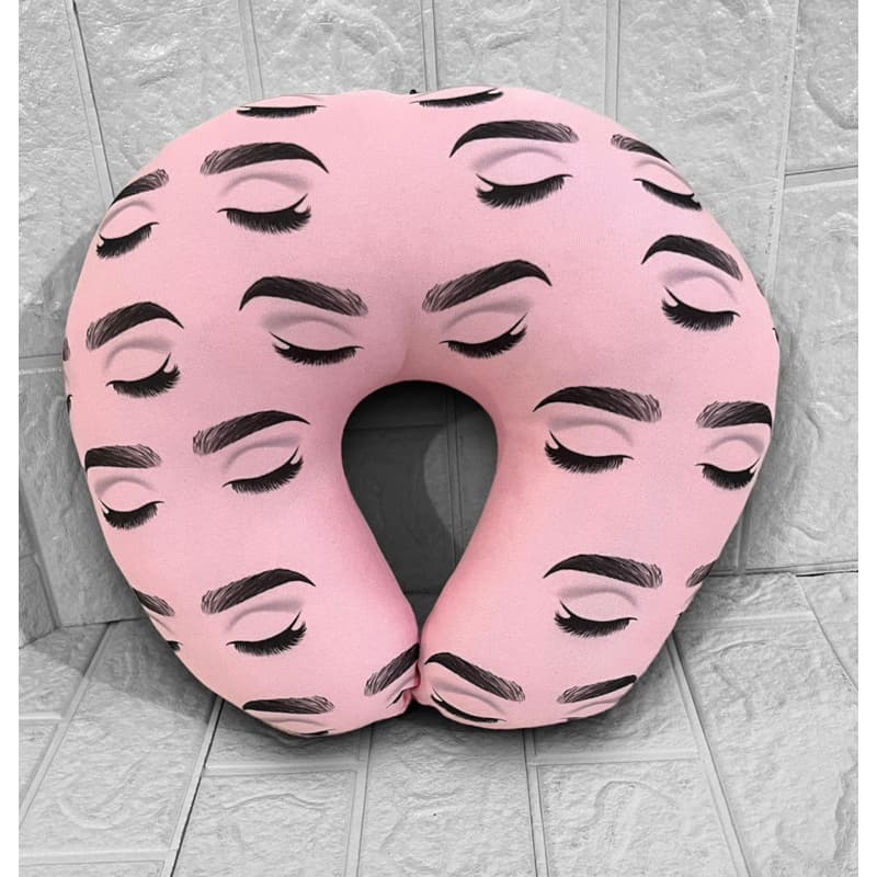 Almofada - Travesseiro Para Pescoço com Estampa de Sobrancelhas - cheias - Cílios - Olhos