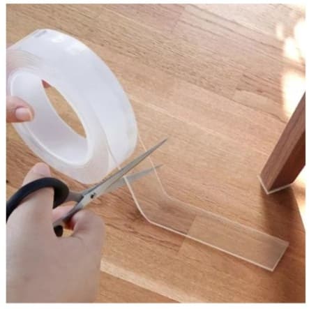 Fita Dupla Face Extra Forte Transparente NanoGel Silicone  Adesiva Cola na Parede Móvel Porta