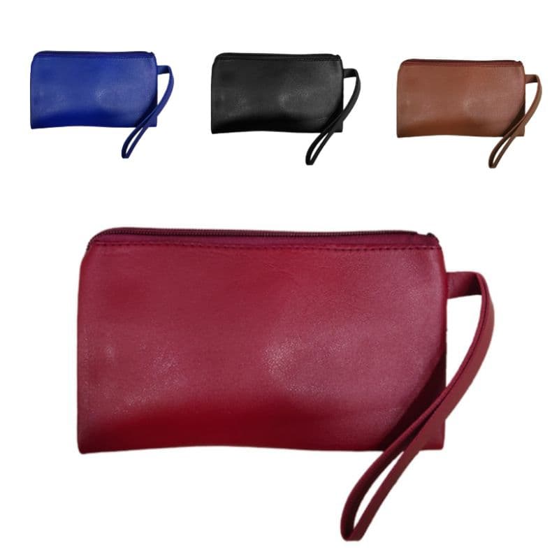 Bolsa de Mão/Carteira em couro sintético | Celular, documentos, chaves.