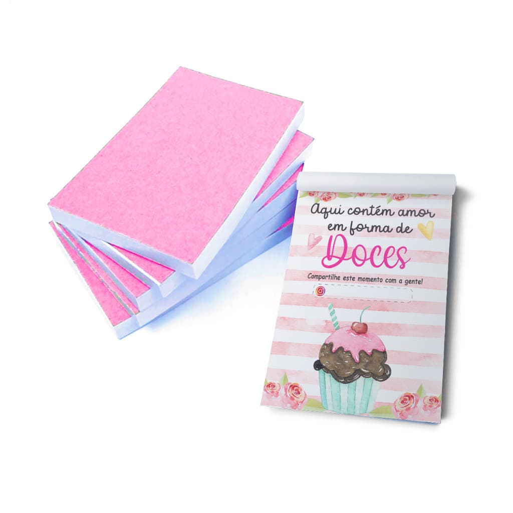 5 Blocos (500 Folhas) para Agradecimento / Gratidão Doces, Doceria, Bolos, Bolateria, Doce