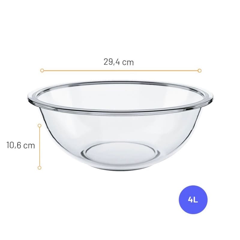 Tigela Marinex Plus 4L Nadir Armazenamento e Preparo