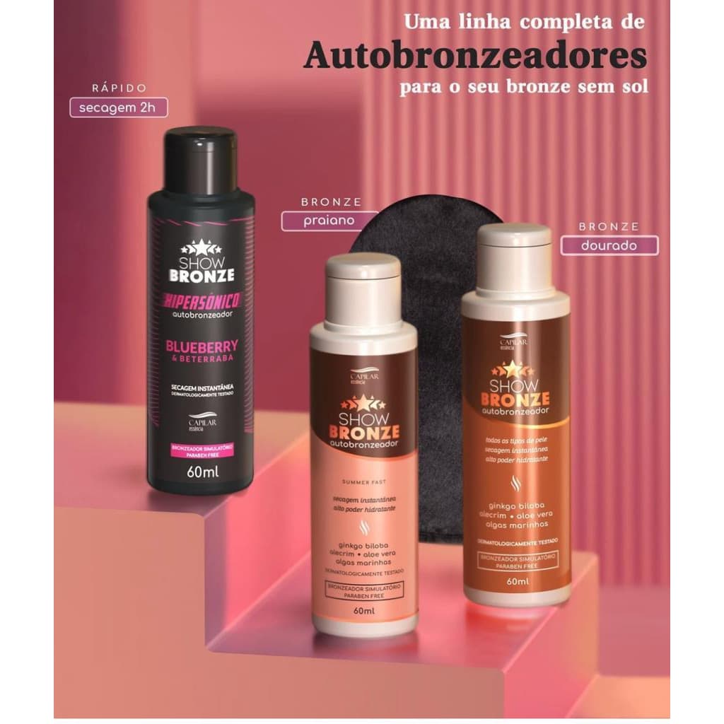 Auto Bronzeador Capilar Essência 60ml Show Bronze